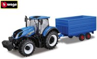 Bburago 1:32 Farm Tractor New Holland with hay wagon - Metal Model