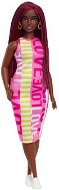 Barbie Modell - Love Mintás ruha - Játékbaba