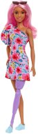 Barbie Model - Floral One Shoulder Dress - Doll