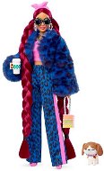 Barbie Extra - Kék melegítő leopárd mintával - Játékbaba