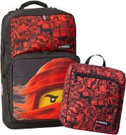 School Backpack LEGO Ninjago Red Optimo Plus - school backpack - Školní batoh