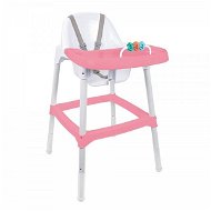 Dolu Dětská jídelní židlička s chrastítkem, růžová - Jídelní židlička