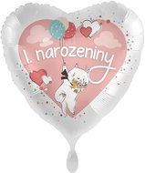 Foil balloon 1st birthday (girl) - Balloons