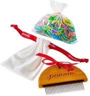 Ponnie Comb with Rainbow-Coloured Rubber Bands - Ride On Horse Accessory