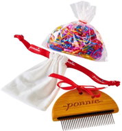 Ponnie Comb with Flower-Coloured Rubber Bands - Ride On Horse Accessory