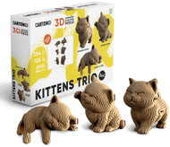 Cartonic Three Kittens, 254 pieces - 3D Puzzle