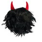 Wig Guirca Wig Devil black with horns and hair - Nicholas, Christmas - Paruka