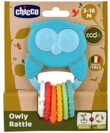 CHICCO Eco+ Owly Owl Rattle with Sensory Rings 3 m+ - Baby Teether