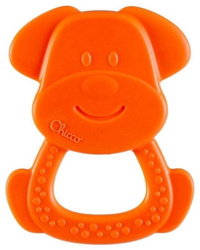CHICCO Eco+ Doggie Charlie orange 3 m+ - Baby Teether - Main image