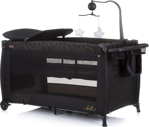 Chipolino Travel Crib Bella 2in1 Ebony - Cot - Main image