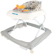 Baby Mix Baby walker with steering wheel and silicone wheels grey - Baby Walker