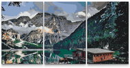 Painting Queens Malování podle čísel - Horská chata (sada 3 ks), 30 × 40 cm, vypnuté plátno na rám - Painting by Numbers