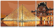 Painting Queens Malování podle čísel - Louvre (sada 3 ks), 30 × 40 cm, bez rámu - Painting by Numbers