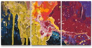 Painting Queens Malování podle čísel - Barevná textura (sada 3 ks), 30 × 40 cm, na rámu - Painting by Numbers
