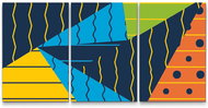Painting Queens Malování podle čísel - Barevná textura 6 (sada 3 ks), 30 × 40 cm, na rámu - Painting by Numbers