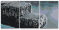 Painting Queens Malování podle čísel - Kamenný val (sada 3 ks), 30 × 40 cm, bez rámu - Painting by Numbers