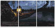 Painting Queens Malování podle čísel - Noční procházka (sada 3 ks), 30 × 40 cm, bez rámu - Painting by Numbers