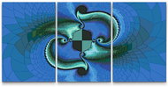 Painting Queens Malování podle čísel - Abstraktní vzor (sada 3 ks), 40 × 60 cm, bez rámu - Painting by Numbers