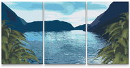 Painting Queens Malování podle čísel - Lagoon Bay (sada 3 ks), 30 × 40 cm, bez rámu - Painting by Numbers
