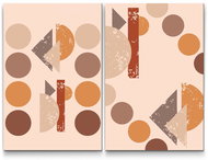 Painting Queens Malování podle čísel - Geometrický design (sada 2 ks), 80 × 120 cm, na rámu - Painting by Numbers