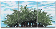 Painting Queens Malování podle čísel - Palmy Karibik (sada 3 ks), 30 × 40 cm, na rámu - Painting by Numbers