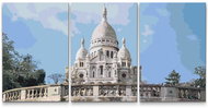 Painting Queens Malování podle čísel - Sacre Coeur (sada 3 ks), 30 × 40 cm, bez rámu - Painting by Numbers