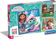 Clementoni Puzzle Gabby's Dollhouse 3 × 48 Pieces - Jigsaw Puzzle