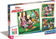 Clementoni Puzzle Mickey a kamarádi 3 × 48 dílků - Jigsaw Puzzle
