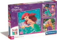 Clementoni Puzzle Disney Princesses 3 × 48 Pieces - Jigsaw Puzzle