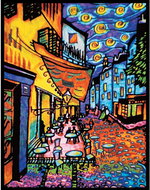 colourvelvet Velvet picture Café d´Arles - Colouring Book