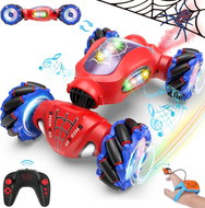 Fosgoit RC stunt auto 1:18 s LED kouřovým efektem a ručním ovládáním, červené - RC auto