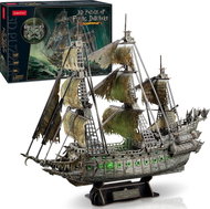 CubicFun LED Svítící Plachetnice Bludný Holanďan 360 dílků - 3D Puzzle