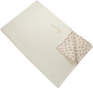 Deka béžová/květy - Přikrývka