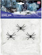 Widmann Spider web with spiders white - Decoration