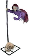 Funnyfashion Létající čarodějnice s koštětem se zvukem - halloween - 195 cm - Decoration
