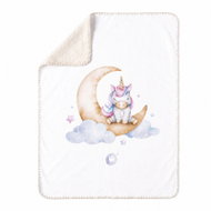 KIKKO Dětská španělská deka Xkko Lux 75 × 100, Moon Unicorn - Blanket