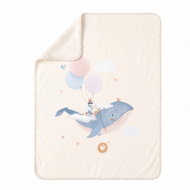 KIKKO Dětská španělská deka Xkko Lux 75 × 100, Sky Whale - Blanket
