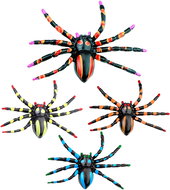 Widmann Neon spiders 4 pcs - Decoration