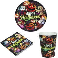 GUIRCA Halloween set - paper plates, cups and napkins for 6 people - 32pcs - Decoration