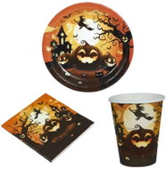 GUIRCA Halloween party set - paper plates, cups and napkins for 6 people - 32pcs - Decoration