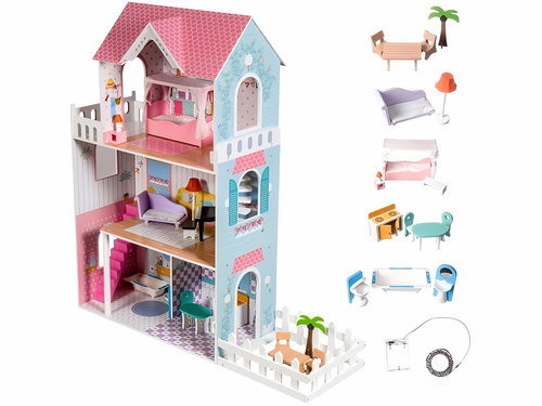 Derrson Wooden dollhouse XXL 123 cm - Doll House - Main image