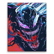 Enraged Venom - 80 × 100 cm, canvas off the frame - Painting by Numbers