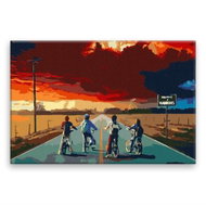 Stranger Things 02 - 60 × 40 cm, canvas off the frame - Painting by Numbers