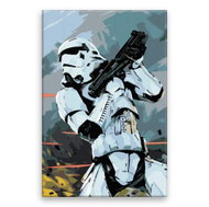 Stormtrooper - 80 × 120 cm, canvas off the frame - Painting by Numbers