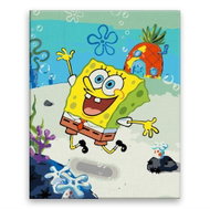 SpongeBob - 80 × 100 cm, canvas off the frame - Painting by Numbers