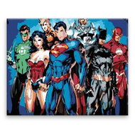 Superheroes - 100 × 80 cm, canvas off the frame - Painting by Numbers