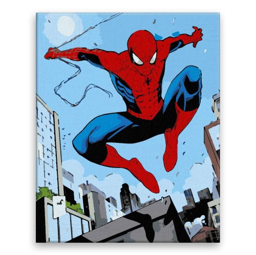 Spiderman 04 - 40 × 50 cm, canvas off the frame - Painting by Numbers - Main image