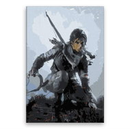 Lara Croft 02 - 80 × 120 cm, without wooden frame - Painting by Numbers