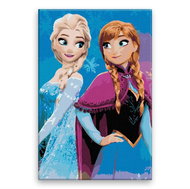 The Ice Kingdom, Anna and Elsa - 40 × 60 cm, canvas off the frame - Painting by Numbers