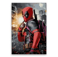 Deadpool 04 - 40 × 60 cm, canvas off the frame - Painting by Numbers